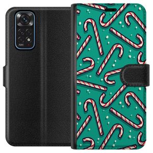 Xiaomi Redmi Note 11 Sort Tegnebogsetui Polkagris Mönster