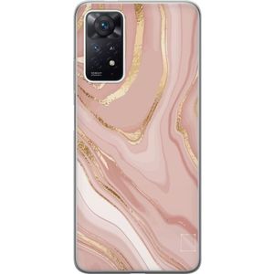 Xiaomi Redmi Note 11 Pro Transparent Mobilskal Ljusrosa marmor