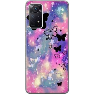 Xiaomi Redmi Note 11 Pro Transparent Mobilskal Flygande fjärillar