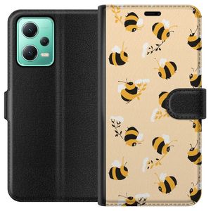 Xiaomi Redmi Note 12 Sort Tegnebogsetui Humlor