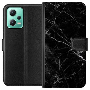 Xiaomi Redmi Note 12 Sort Tegnebogsetui Svart marmor