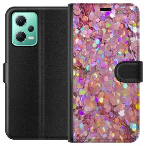 Xiaomi Redmi Note 12 Sort Tegnebogsetui Glitter