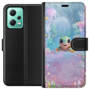 Xiaomi Redmi Note 12 Sort Tegnebogsetui Glad Sköldpadda