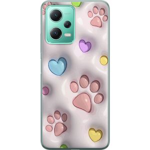 Xiaomi Redmi Note 12 Transparent Mobilskal Fluffiga Tassar