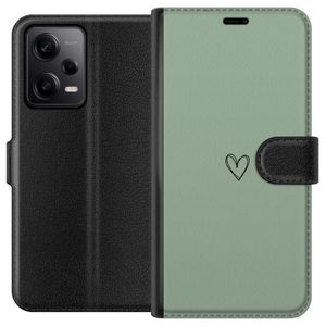 Xiaomi Redmi Note 12 Pro Svart Plånboksfodral Hjärta