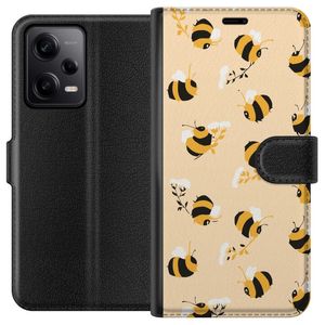 Xiaomi Redmi Note 12 Pro Svart Plånboksfodral Humlor