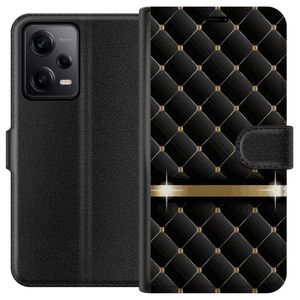 Xiaomi Redmi Note 12 Pro Svart Plånboksfodral Lyxigt