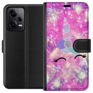Xiaomi Redmi Note 12 Pro Svart Plånboksfodral Glad Enhörning