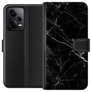 Xiaomi Redmi Note 12 Pro Svart Plånboksfodral Svart marmor