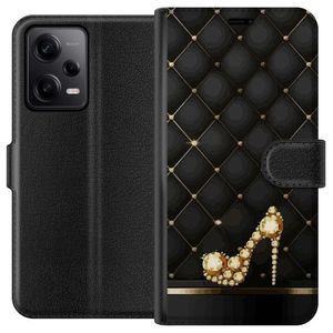 Xiaomi Redmi Note 12 Pro Sort Tegnebogsetui Lyxig Sko