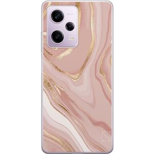 Xiaomi Redmi Note 12 Pro Transparent Mobilskal Ljusrosa marmor