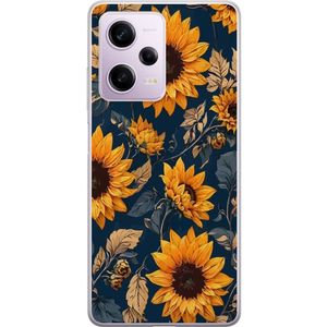 Xiaomi Redmi Note 12 Pro Transparent Mobilskal Solrosor