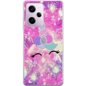 Xiaomi Redmi Note 12 Pro Transparent Mobilskal Glad Enhörning