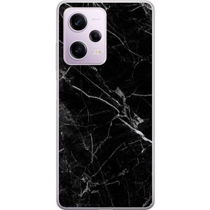 Xiaomi Redmi Note 12 Pro Transparent Mobilskal Svart marmor