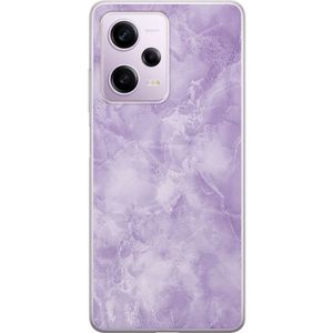 Xiaomi Redmi Note 12 Pro Transparent Mobilskal Lila marmor