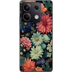 Xiaomi Redmi Note 13 Transparent Mobilskal Färglada blommor