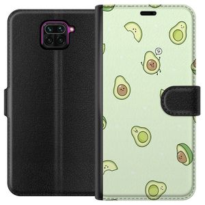 Xiaomi Redmi Note 9 Svart Plånboksfodral Avokado