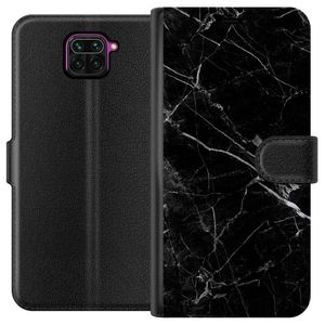 Xiaomi Redmi Note 9 Svart Plånboksfodral Svart marmor