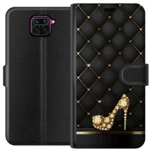 Xiaomi Redmi Note 9 Svart Plånboksfodral Lyxig Sko
