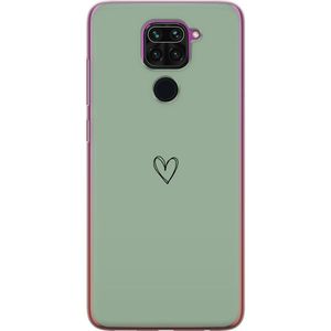 Xiaomi Redmi Note 9 Transparent Mobilskal Hjärta