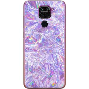 Xiaomi Redmi Note 9 Transparent Mobilskal Glitter