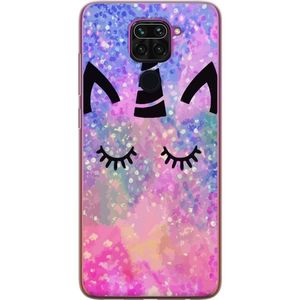 Xiaomi Redmi Note 9 Transparent Mobilskal Söt Katt