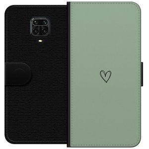 Xiaomi Redmi Note 9S Svart Plånboksfodral Hjärta