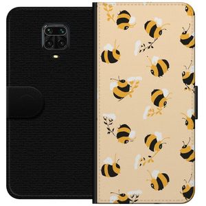 Xiaomi Redmi Note 9S Svart Plånboksfodral Humlor