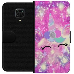 Xiaomi Redmi Note 9S Svart Plånboksfodral Glad Enhörning