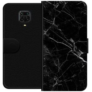 Xiaomi Redmi Note 9S Svart Plånboksfodral Svart marmor