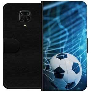 Xiaomi Redmi Note 9S Svart Plånboksfodral Fotboll