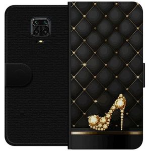 Xiaomi Redmi Note 9S Svart Plånboksfodral Lyxig Sko