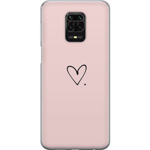 Xiaomi Redmi Note 9S Gjennomsiktig Telefondeksel Hjärta.