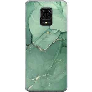 Xiaomi Redmi Note 9S Gjennomsiktig Telefondeksel Grön Marmor