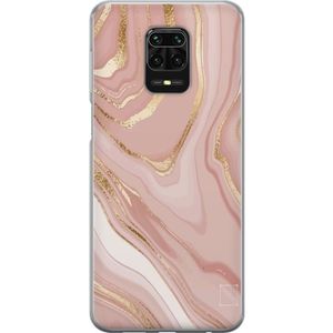 Xiaomi Redmi Note 9S Gjennomsiktig Telefondeksel Ljusrosa marmor
