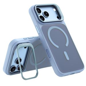 LEREACH iPhone 18 Pro Max/17 Pro Max MagSafe Kuori jalustalla - Taivaansininen