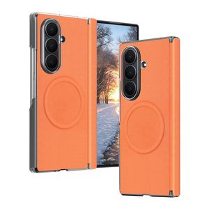 Samsung Galaxy Z Fold8 Ultra MagSafe Kuori PU-nahkaa - Oranssi