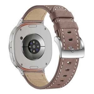 Samsung Galaxy Watch8 44mm osv. Urrem, Læder - Lysebrun