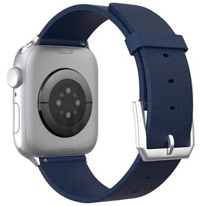 Apple Watch 42 / 41/ 40 / 38mm Justerbart klockarmband i nylon - Mörkblå