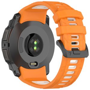 Garmin Instinct 3 50mm Urrem Silikone – Orange/Hvid