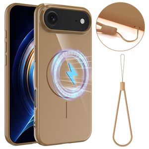 iPhone 17 Air MagSafe-kompatibelt skal med bärrem – Guld