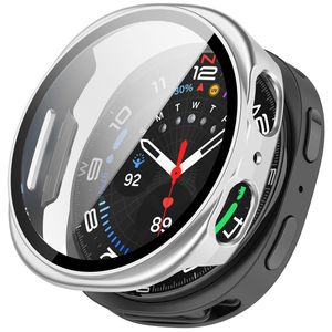 Samsung Galaxy Watch9 44mm Deksel med skjermbeskytter i glass - Sølv
