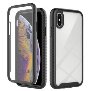 Hybrid Cover til iPhone XS Max med Skærmbeskyttelse – Sort