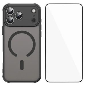 iPhone 18 Pro Max MagSafe -kuori näytönsuojalla - musta