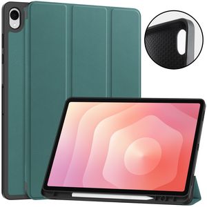 Samsung Galaxy Tab S12 Plus Fodral med stativ och pennfack - Grön