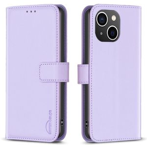 BINFEN COLOR iPhone 15 Wallet Cover Stand - Purple