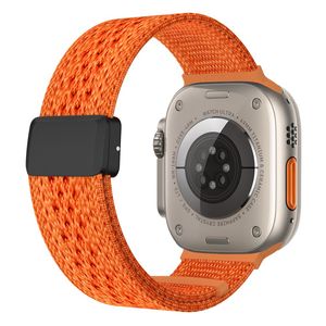 Apple Watch 42/41/40/38mm Klockarmband i nylon spetsdesign - Orange