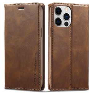 LC.IMEEKE iPhone 13 Pro Max Lompakkokotelo RFID-estävä - Ruskea