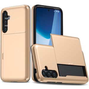 Samsung Galaxy S25 FE Skal med Kortfack - Guld