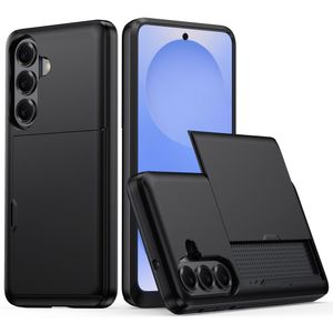 AMORUS Samsung Galaxy S26/S26 Pro Plånboksskal korthållare – Svart